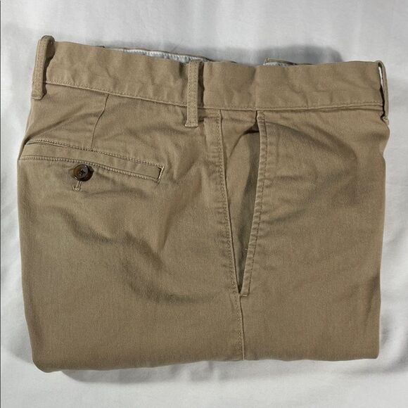 J. Crew mens golden khaki Flex Slim fit flat front chino pants - size 32x32 - Picture 10 of 12